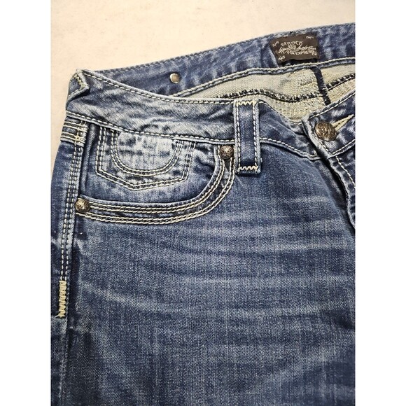 ReRock Express Jeans Womens 8 Boot Cut Flare Stretch Zipper 5 Pocket Y2K 32x32 - Picture 5 of 12